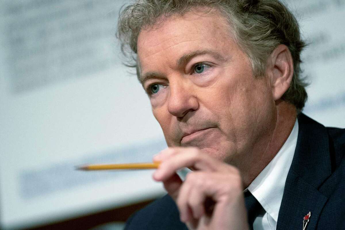 Sen. Rand Paul, R-Ky., speaks during a Senate Health, Education, Labor, and Pensions Committee hearing, Tuesday, July 20, 2021, on Capitol Hill in Washington. (Stefani Reynolds/The New York Times via AP, Pool)