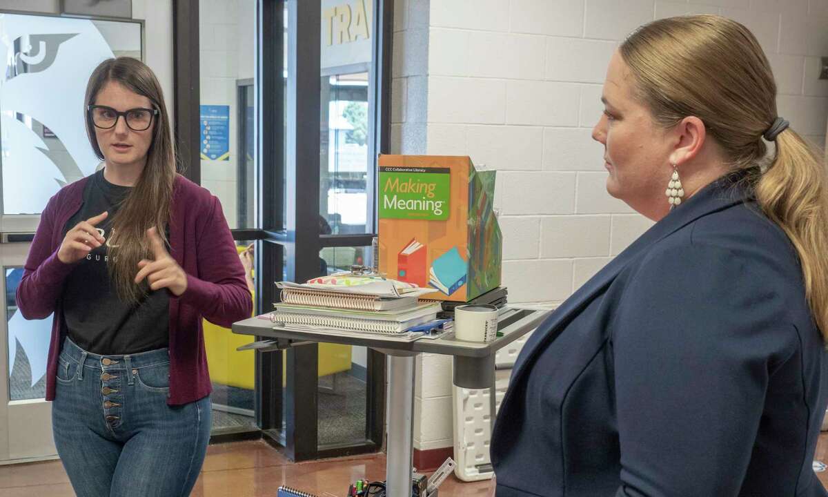 Hailey McCarthy, Executive Principal, and Bethany Solis, Executive Director of Idea Permian Basin, talk 07/23/2021 about the improvements Idea Travis has made in academics in one year's time. Tim Fischer/Reporter-Telegram