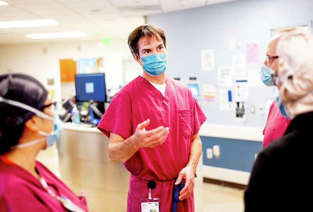 Dr. Robert Rodriguez with colleagues at San Francisco General Hospital: “Are we just going to continue at this ... smoldering rate indefinitely?”