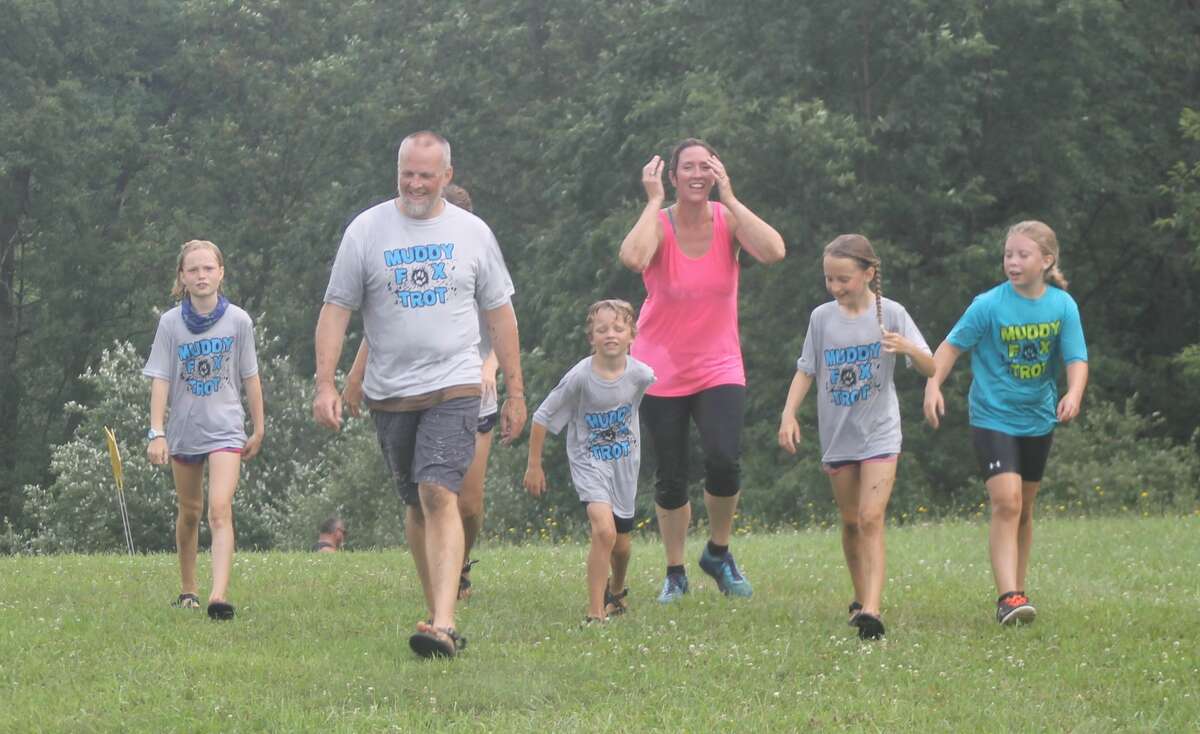 Nearly 200 people came out to run in West Shore Community College's Muddy Fox Trot 5K on Saturday. The boot camp-style obstacle course spread throughout the campus and proceeds go to the WSCC Foundation student scholarship fund.
