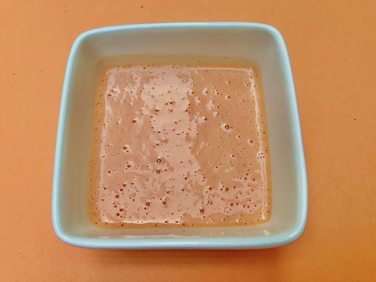 Creamy French Dressing is flavored with onion, apple cider vinegar, and ketchup.