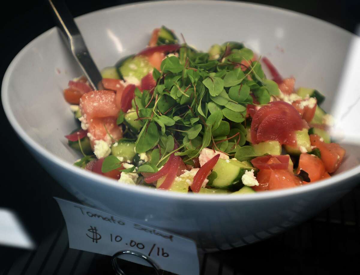 One of many fresh salads for sale at the new Nate's Plates eatery at 2 Schooner Lane in Milford, Conn. on Monday, July 26, 2021.