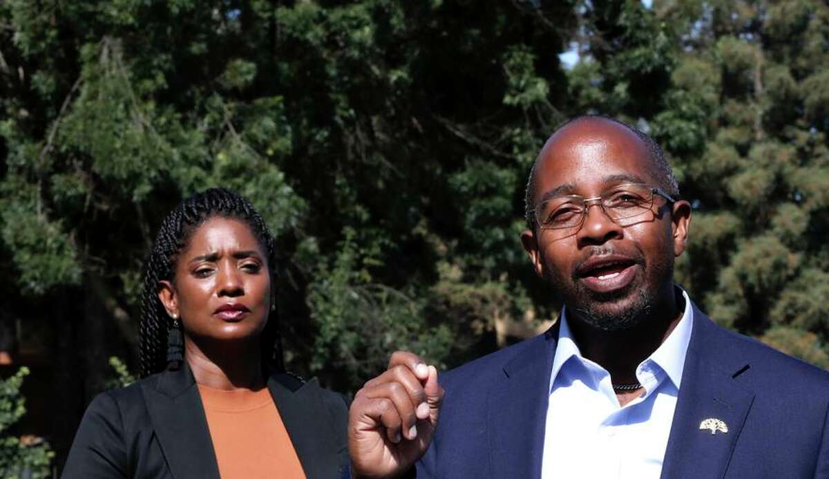 Oakland City Council Members Treva Reid (left) and Loren Taylor are sponsors, along with Noel Gallo, of the Emerald New Deal that would move about $7 million in cannabis tax revenue from the city’s general fund to pay for services for drug war casualities.
