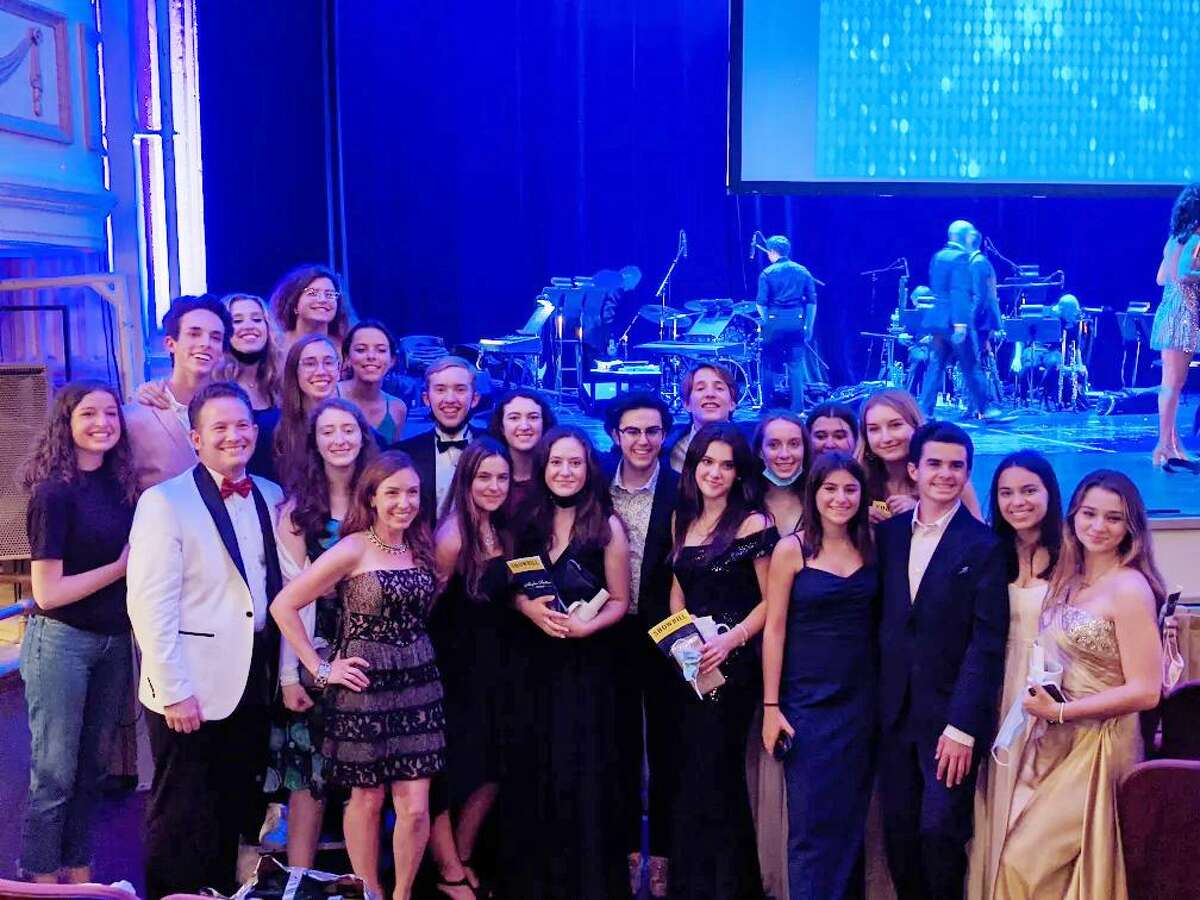 Darien High's Theatre 308's cast and crew who were able to attend the Sondheim Awards earlier this month.