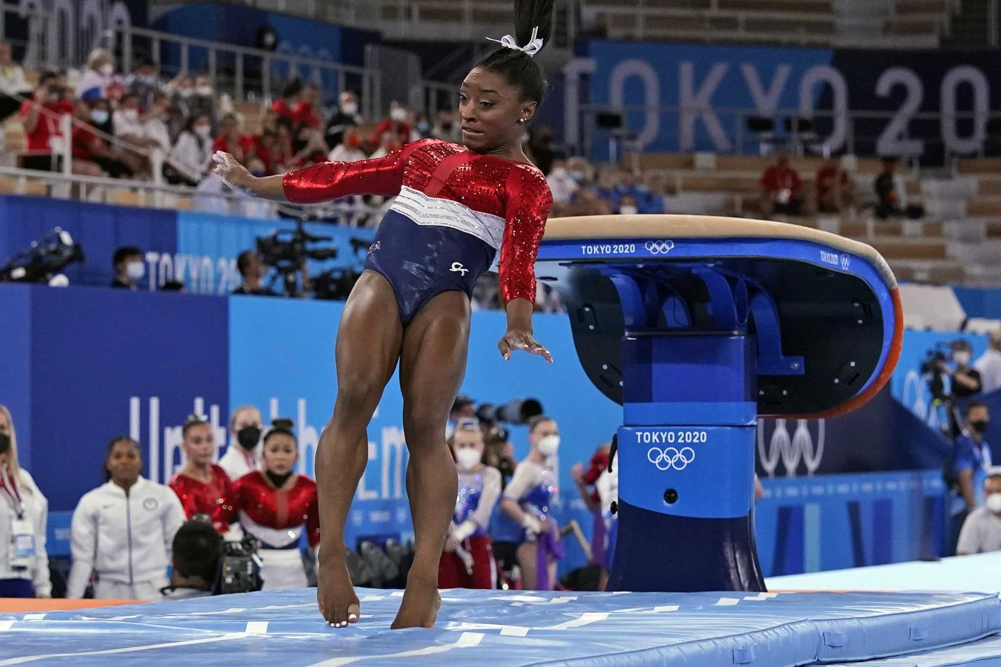 Simone Biles protects herself from pressure of Tokyo’s cursed Olympics