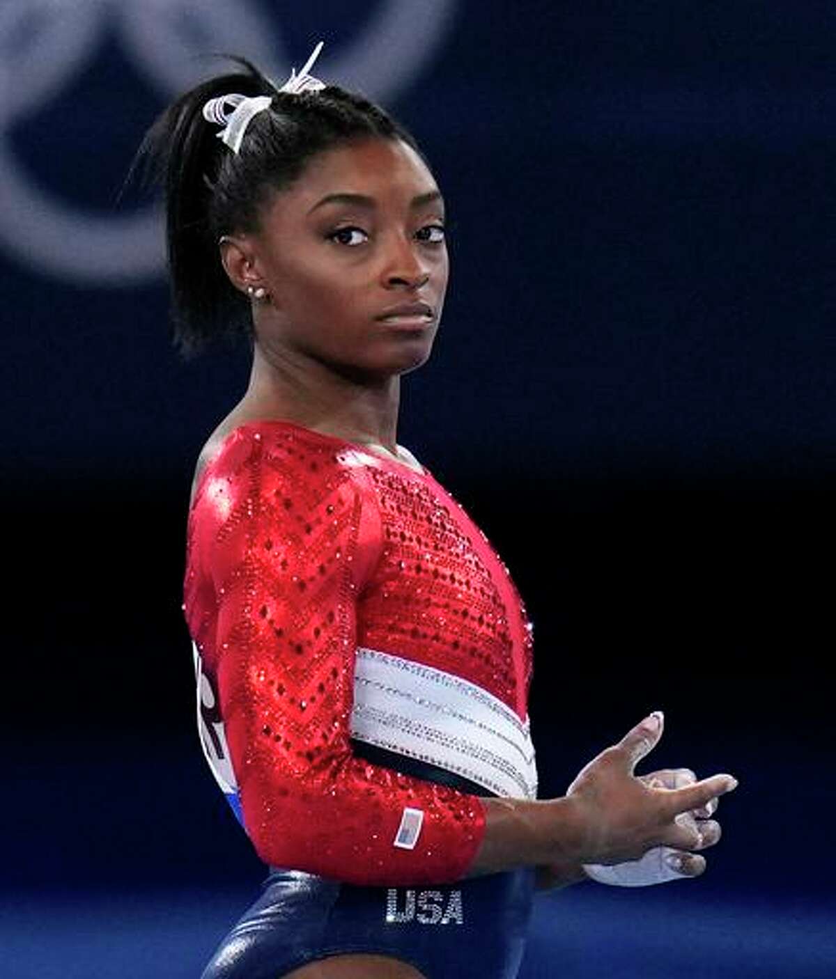 Simone Biles withdrew from her signature event, the all-around competition.