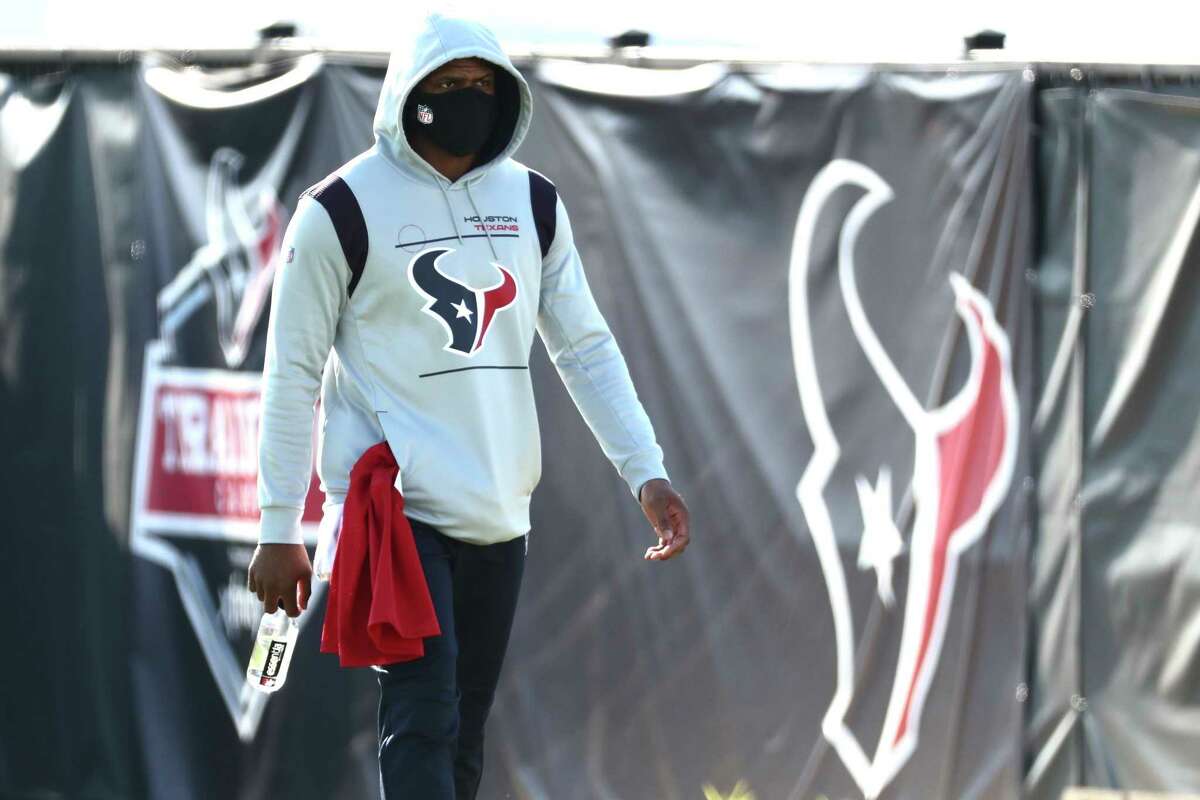 Texans quarterback Deshaun Watson at the first day of Texans training camp on Wednesday, July 28, 2021.