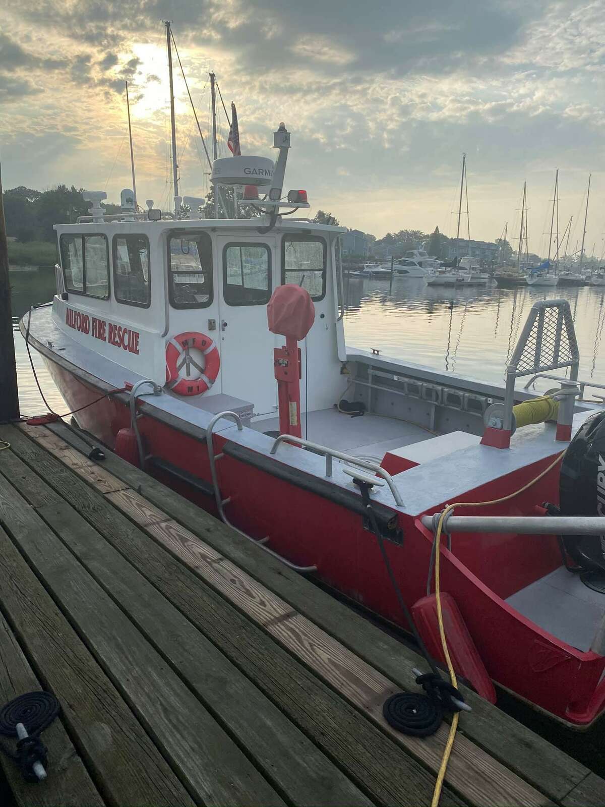 A jet ski collision near Cedar Beach off the shores of Milford, Conn., on Tuesday, July 27, 2021, left one person in critical condition, according to fire officials.