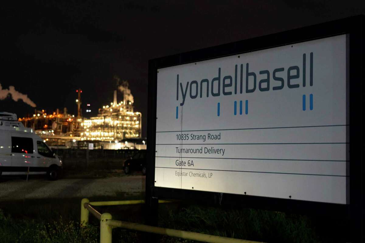 Portions of the LyondellBasell facility in La Porte can be seen from an area east of Miller Cut Off Road, Tuesday, July 27, 2021. An explosion Tuesday evening killed two people at the facility and left several others injured according to Harris County Fire Marshal Laurie Christensen.