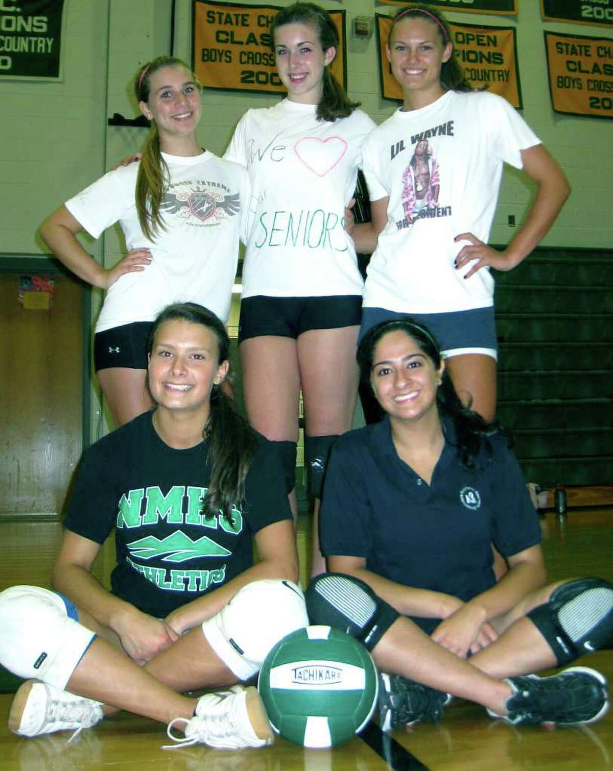 SPECTRUM/New Milford High School volleyball seniors, Sept. 2, 2010.