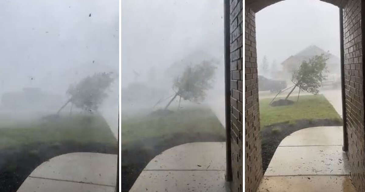 Cody Holder took video of a microburst hitting Georgetown, Texas on July 28, 2021.