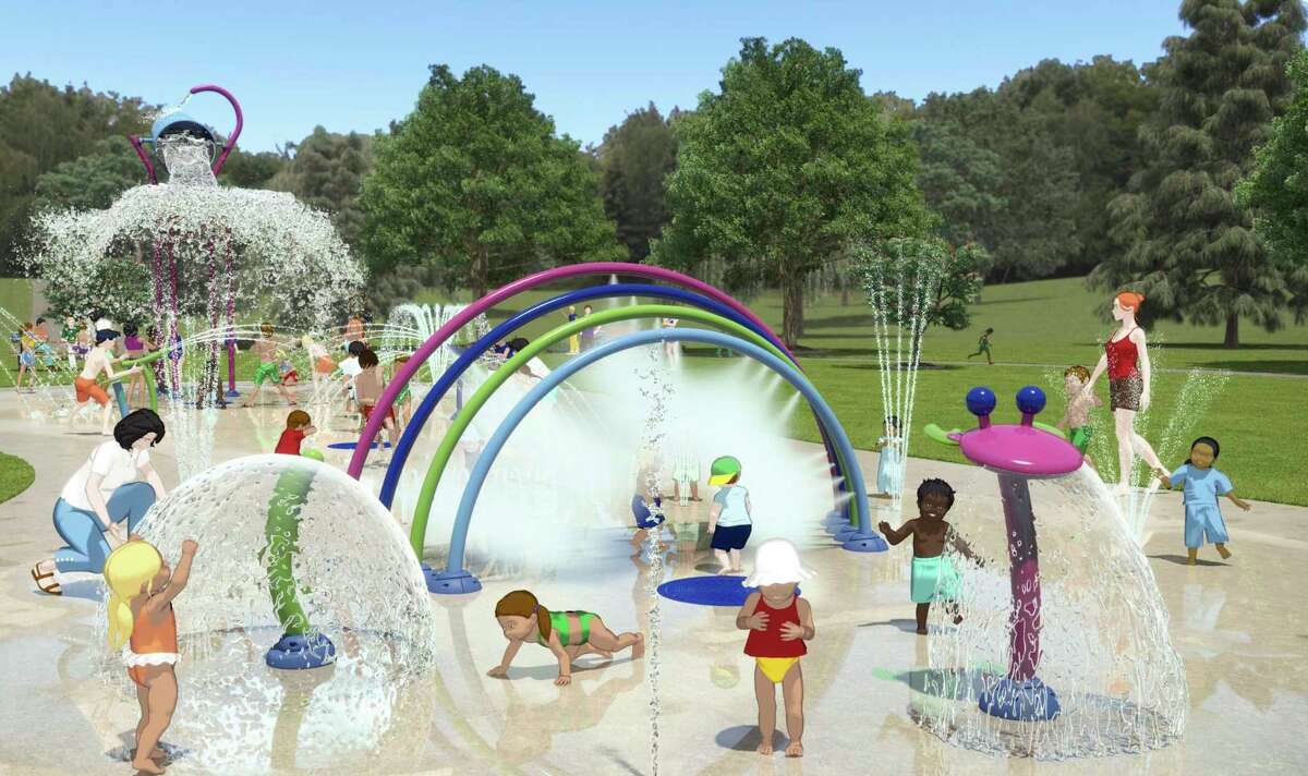 With its zero-depth design, the inclusive "bean design" concept of the Splash Pad to be installed in Hemlock Park promotes safe play for different age groups. (Courtesy/Jon Coles)