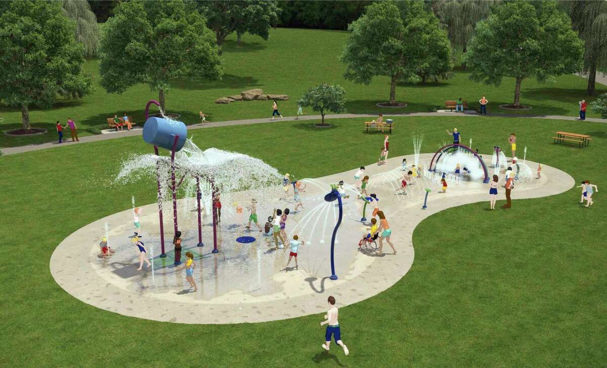 This is a proposed drawing concept of the Splash Pad to be installed in Hemlock Park, which promotes safe play for different age groups. (Courtesy/Jon Coles)