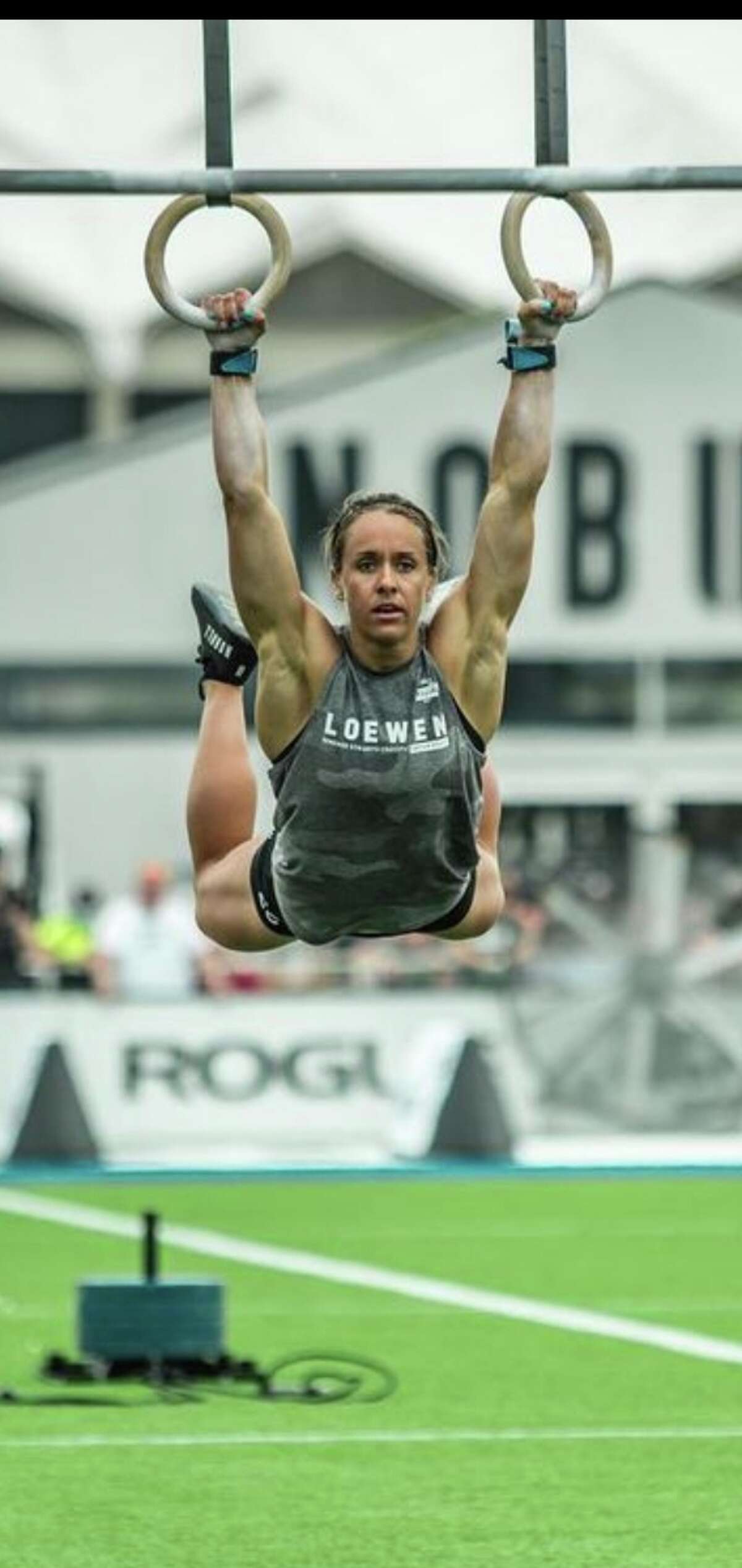 Midland's Arielle Loewen is shown competing at the NOBULL 2021 Crossfit Games. 