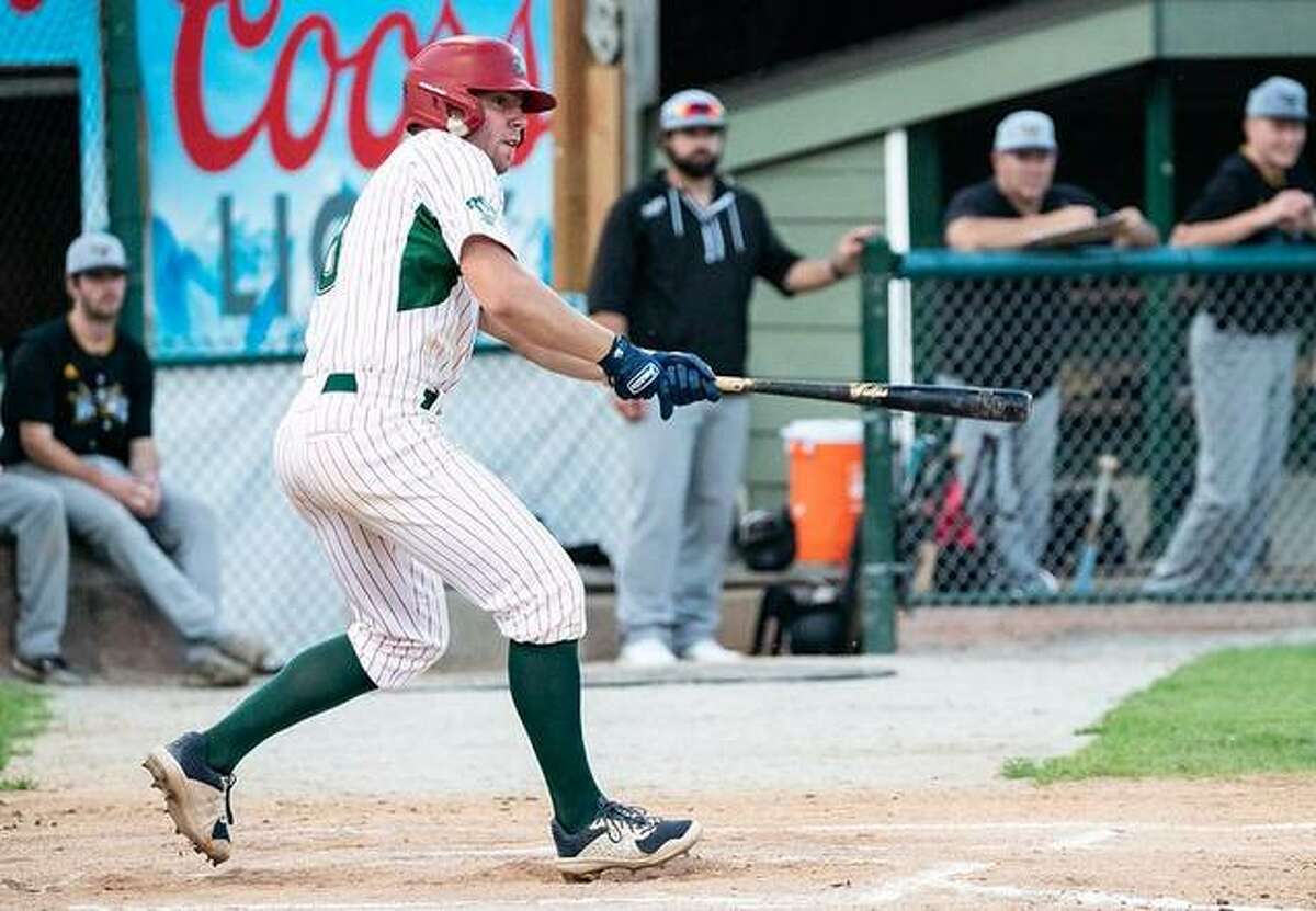 Alton’s Brady Mutz had two hits and scored twice in the River Dragons’ 5-4 12-inning loss to the Danville Dans Thursday night in Danville.