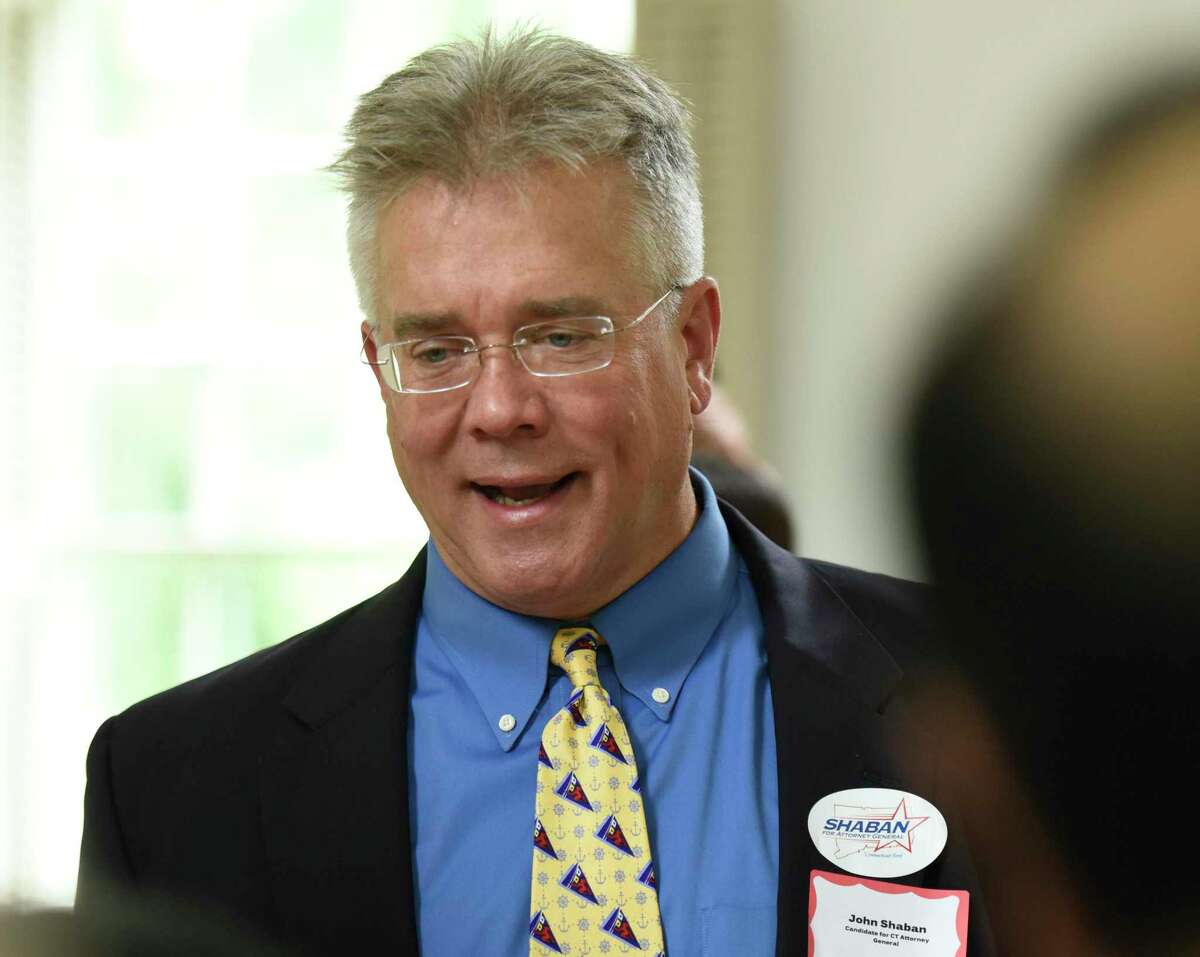 Republican John Shaban is running for first selectman in Redding. He is pictured at the Wilton Republican Committee's Save Our State fundraiser luncheon at the Old Town Hall in Wilton, Conn. Sunday, June 10, 2018.