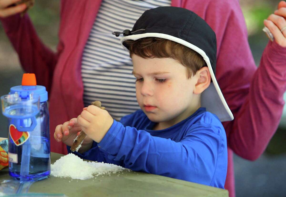 Stamford Museum & Nature Center celebrates Harry Potter's birthday with a Wizard Picnic on the grounds in Stamford, Conn., on Saturday July 31, 2021. Kids came dressed as wizards and took part in several activities like making their own wands, a potions class, a visit with some magical creatures from the nature center and snacks.
