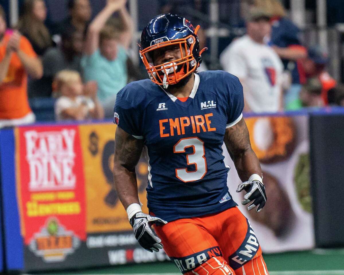Albany Empire fullbacks and linebackers coach Jeramie Richardson played for the team last year. 