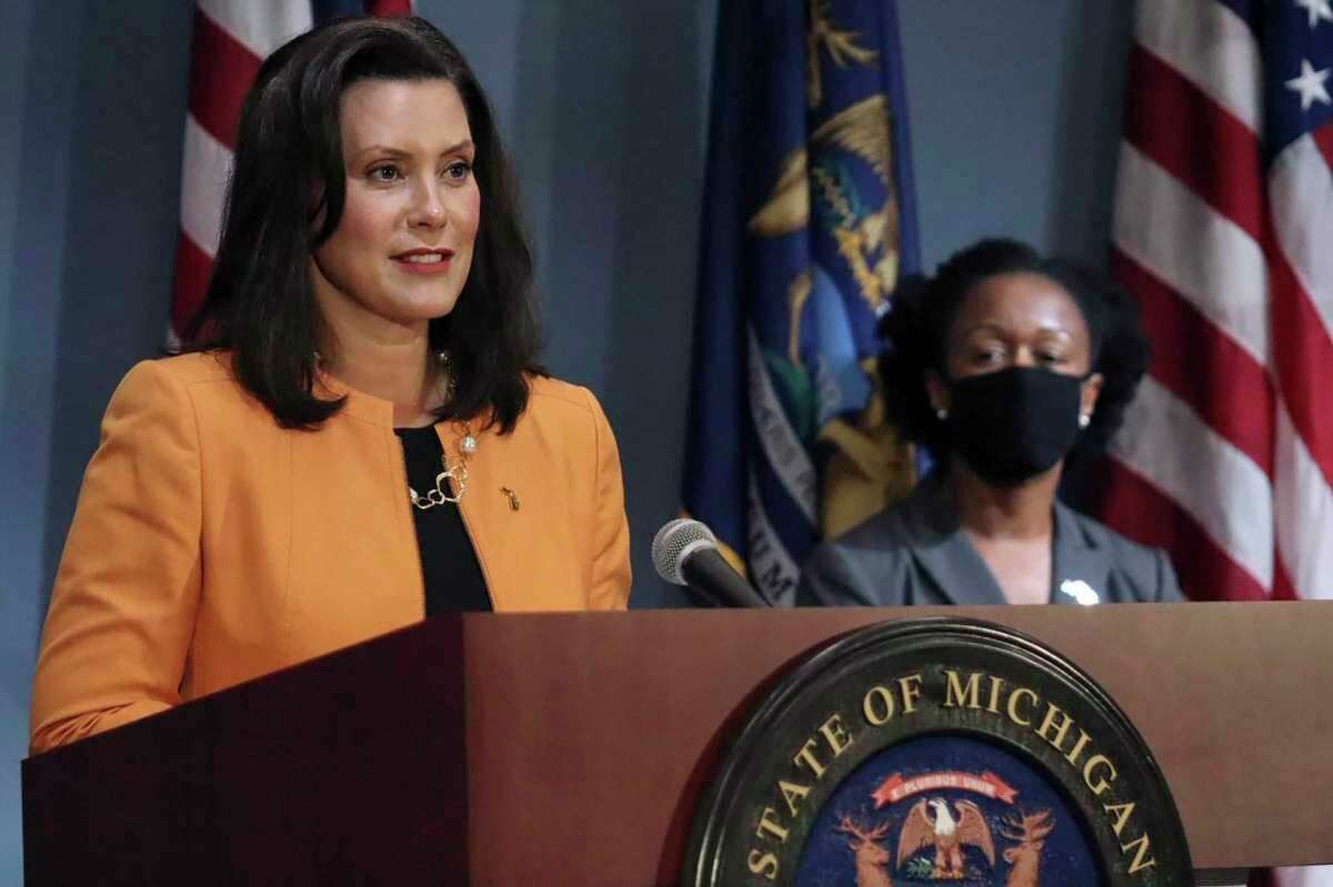 Republican state senators approved the repeal of the Michigan law that Gov. Gretchen Whitmer used to order emergency lockdowns at the beginning of the pandemic, when Michigan was among the states hardest hit by COVID-19. (Michigan Office of the Governor via AP)