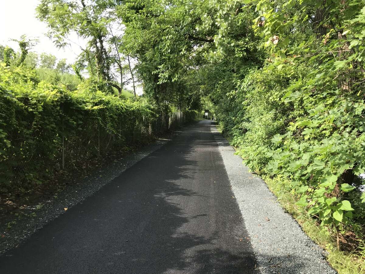 DOT removed and replaced old patches of the Mohawk-Hudson bike trail in need of updating due to age and the growth of tree roots, and the entire 2.8 mile stretch was then overlaid with new pavement.