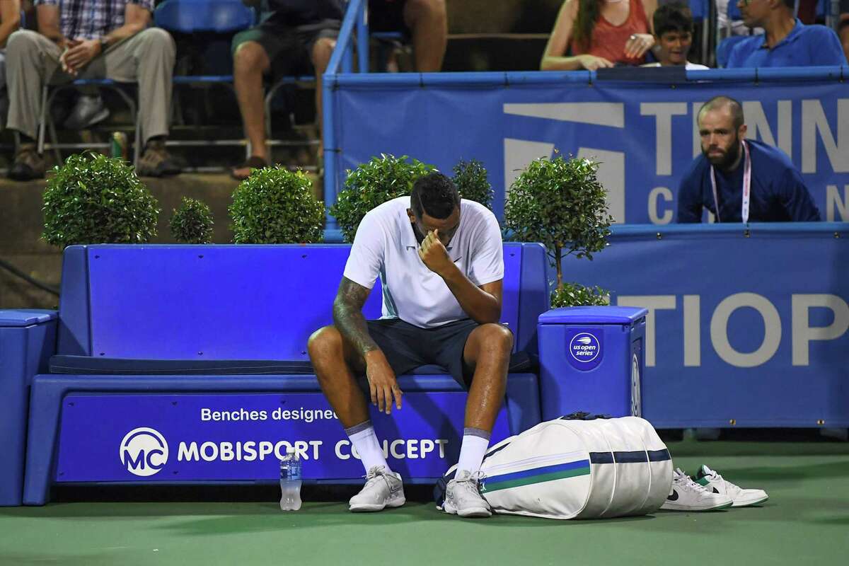 Nick Kyrgios fell to Mackenzie McDonald in the first round of the Citi Open on Tuesday night. "My head's in the shed, to be honest," Kyrgios said. "I didn't play great. I know there are going to be a lot of people disappointed."