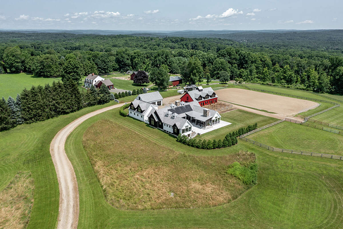 The home on 159 Brushy Hill Road in Newtown was built in 2015 on 9.2 acres of land that was previously a hayfield. 