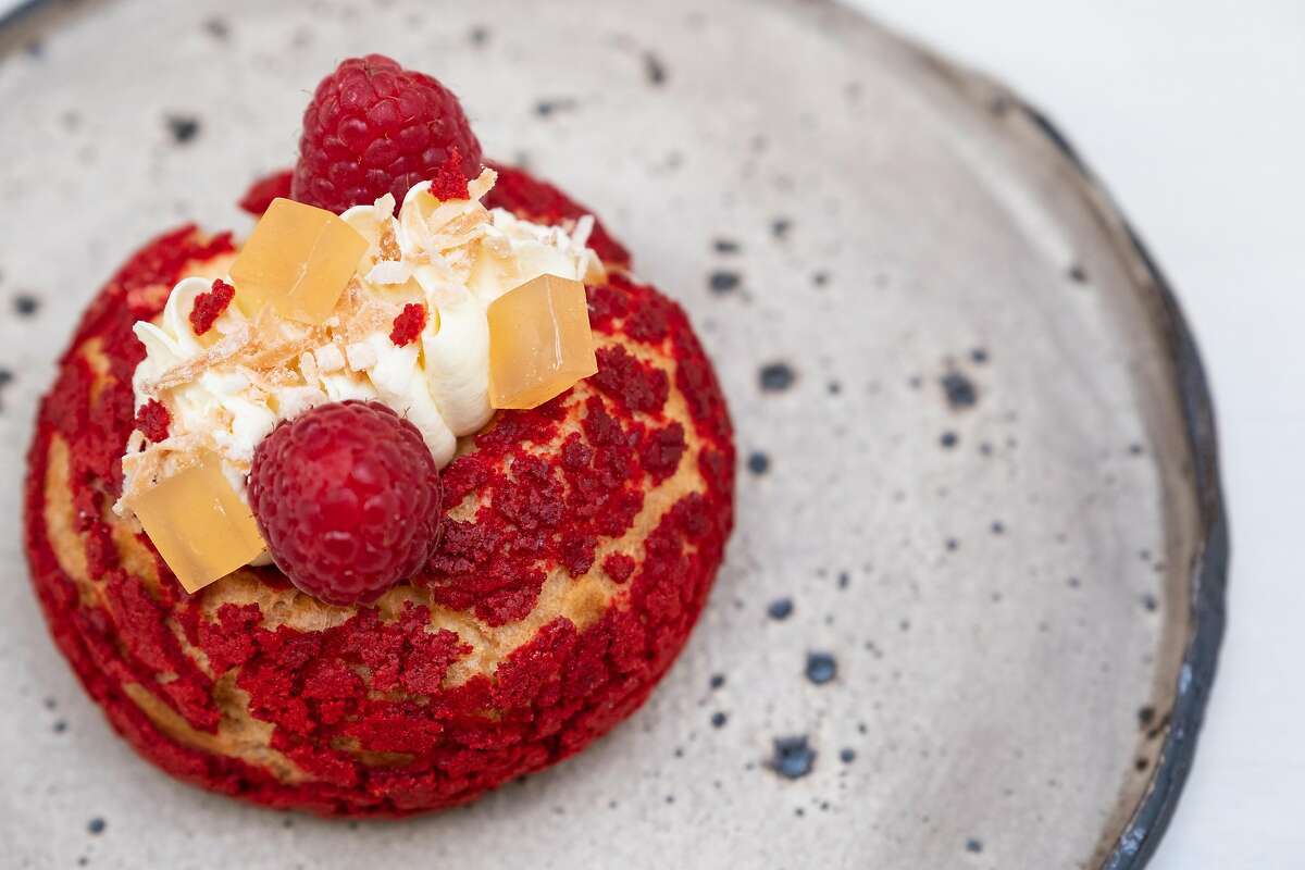 Lychee and coconut puffs at Abacá, a modern Philippine-Californian restaurant soon to open in San Francisco.