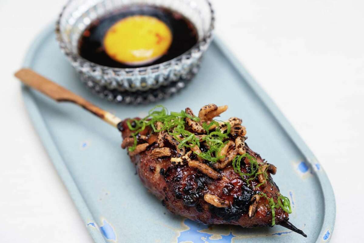 Longganisa pork sausage is soaked in egg yolk and cane vinegar in Abacá, San Francisco.
