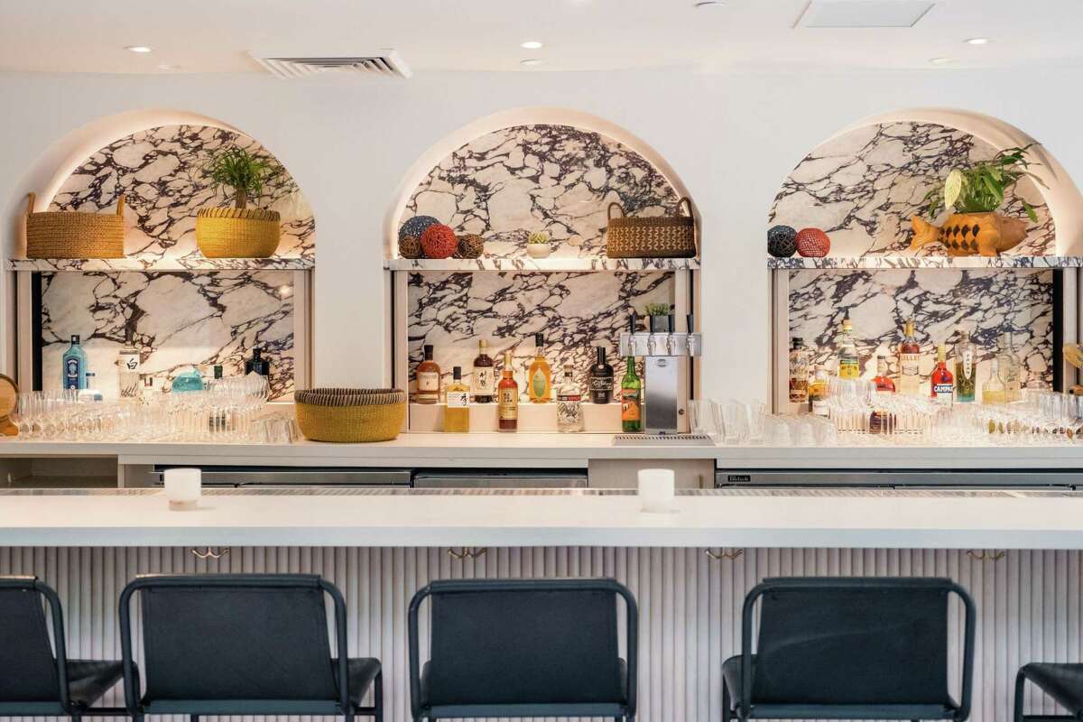 The bar at Abacá, which will feature cocktails made with Filipino ingredients like pandan.