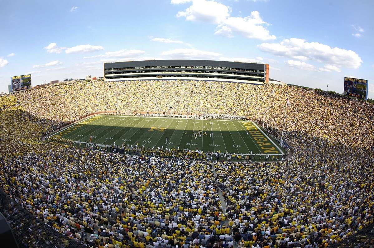 FILE - Michigan Stadium in Ann Arbor is shown during a Sept. 5, 2009 game between the University of Michigan and Western Michigan.