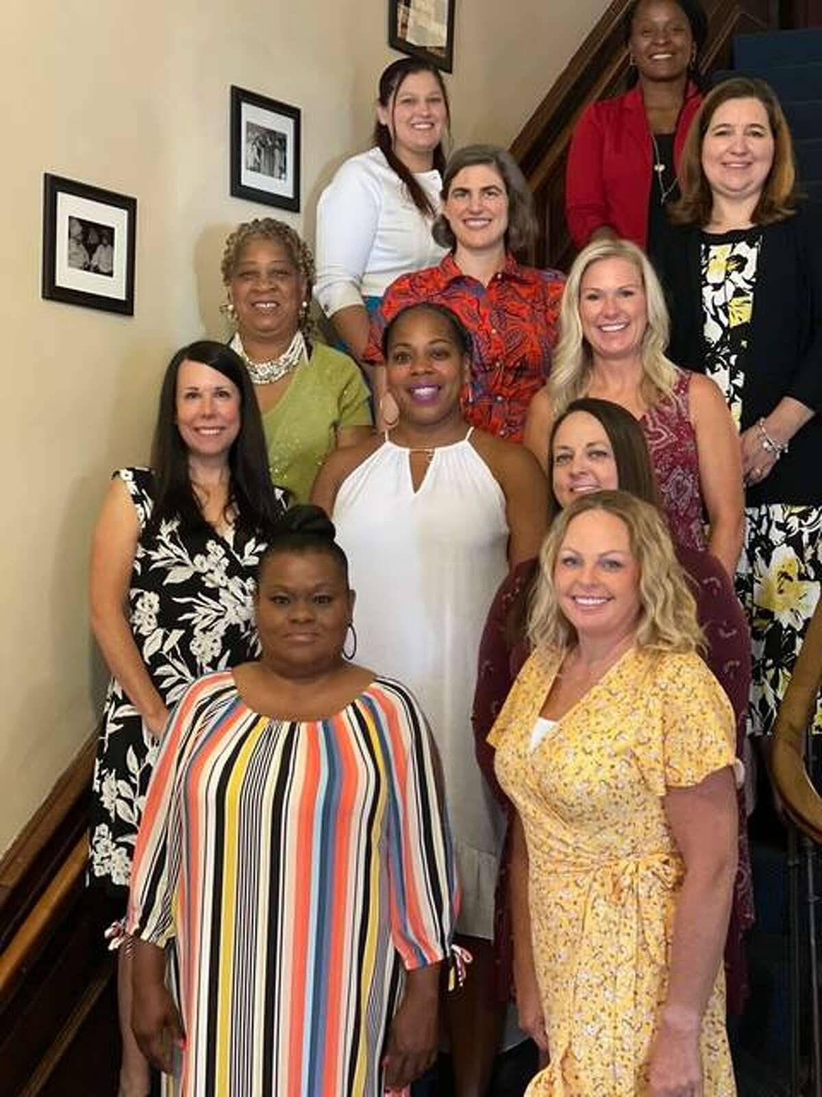 The 2021 Women of Distinction include, from bottom to top, Starrette Smith, Jennifer Gottlob, Crystal Uhe, Amy Gabriel, Yvonne Campbell, Lanea DeConcini, Marie Nelson, Lacy McDonald, Carrie Schildroth, Savanna Bishop, and Sandra West.
