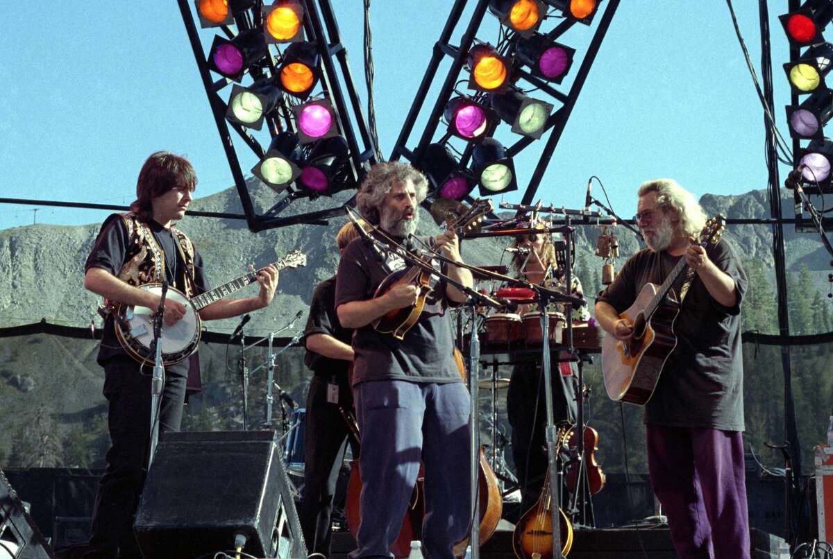 The summer music festival in 1991 remains one of the most legendary performances that ever went down in Lake Tahoe. Bela Fleck, left, David Grisman, Center and Jerry Garcia, right.