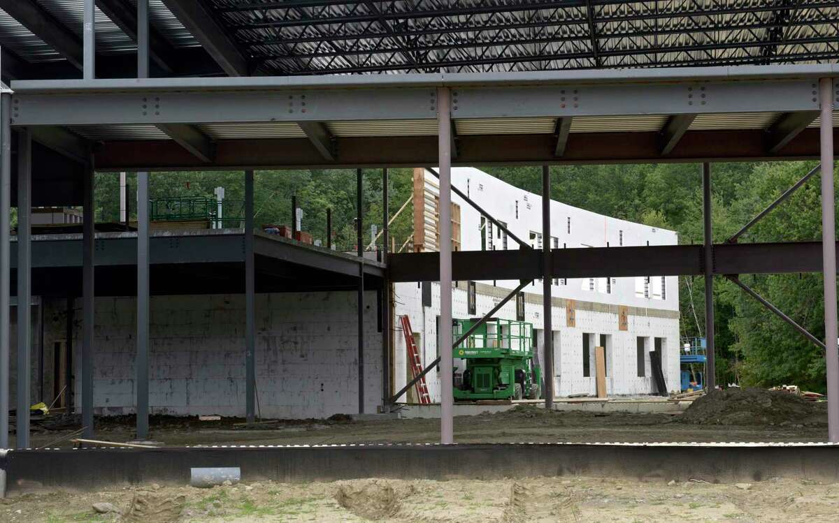Construction is progressing on Candlewood Lake Elementary School in Brookfield, Conn. Wednesday, August 4, 2021.