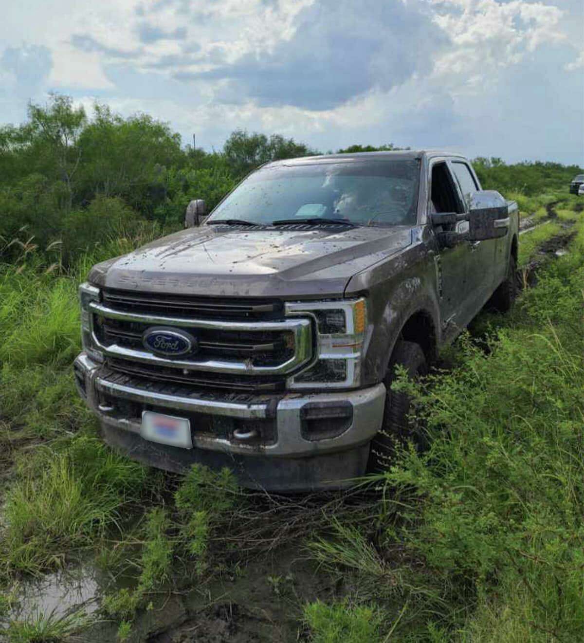A truck reported stolen in San Antonio was found stuck after traveling through a Freer ranch.