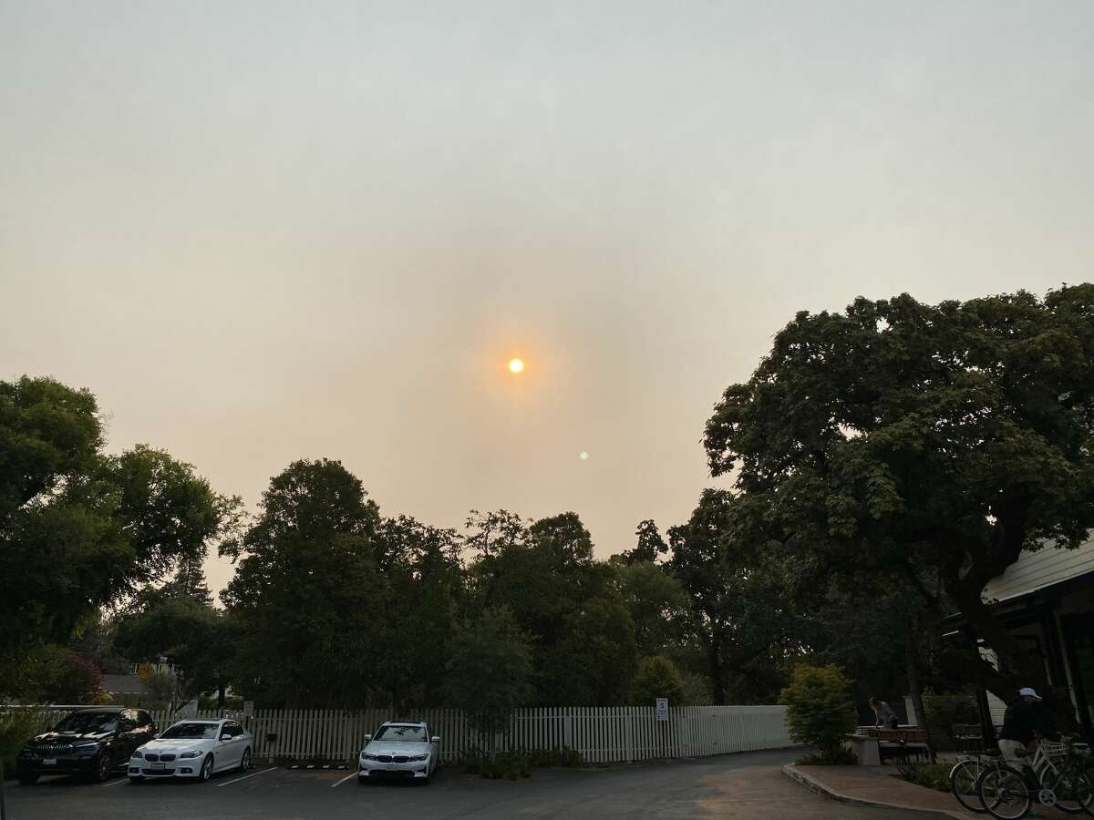 RECORD - Skies were clouded over Sonoma, California, on August 6 due to smoke from wildfires in the northwestern part of the state.