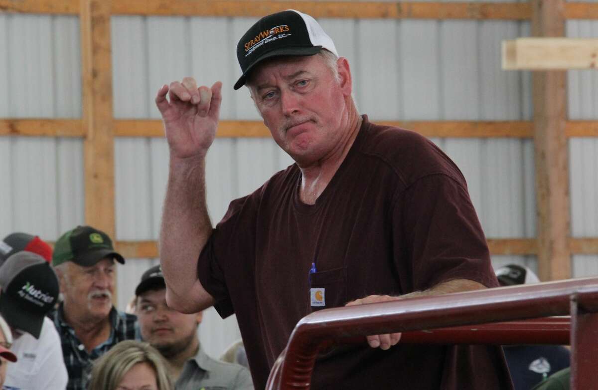 Around 250 animals went on the auction block Friday morning during the Junior Livestock Association sale at the 2021 Huron Community Fair on Friday morning. The sale took place at the Dennis M. Hagen Show and Sale Arena, with hog, feeders, fats and sheep all up for auction. The sale, as well as the fair, returned after a two-hiatus due to the COVID-19 pandemic.