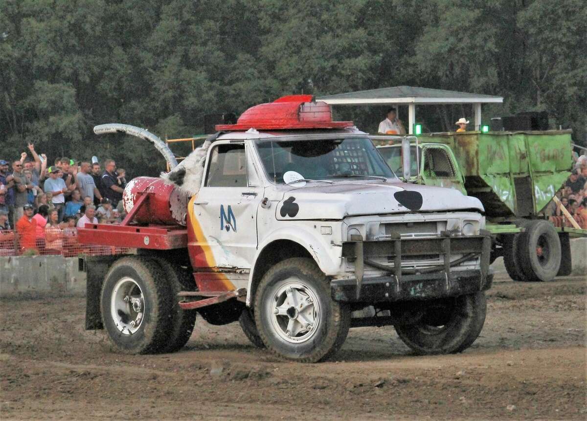 Friday's grandstand event at the Huron Community Fair is the Redneck Truck Race.