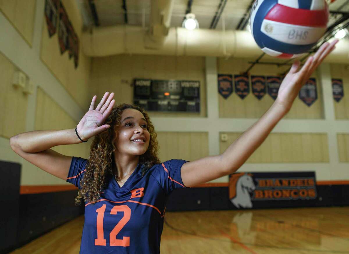 Brandeis volleyball player Jalyn Gibson, one of the area's best.