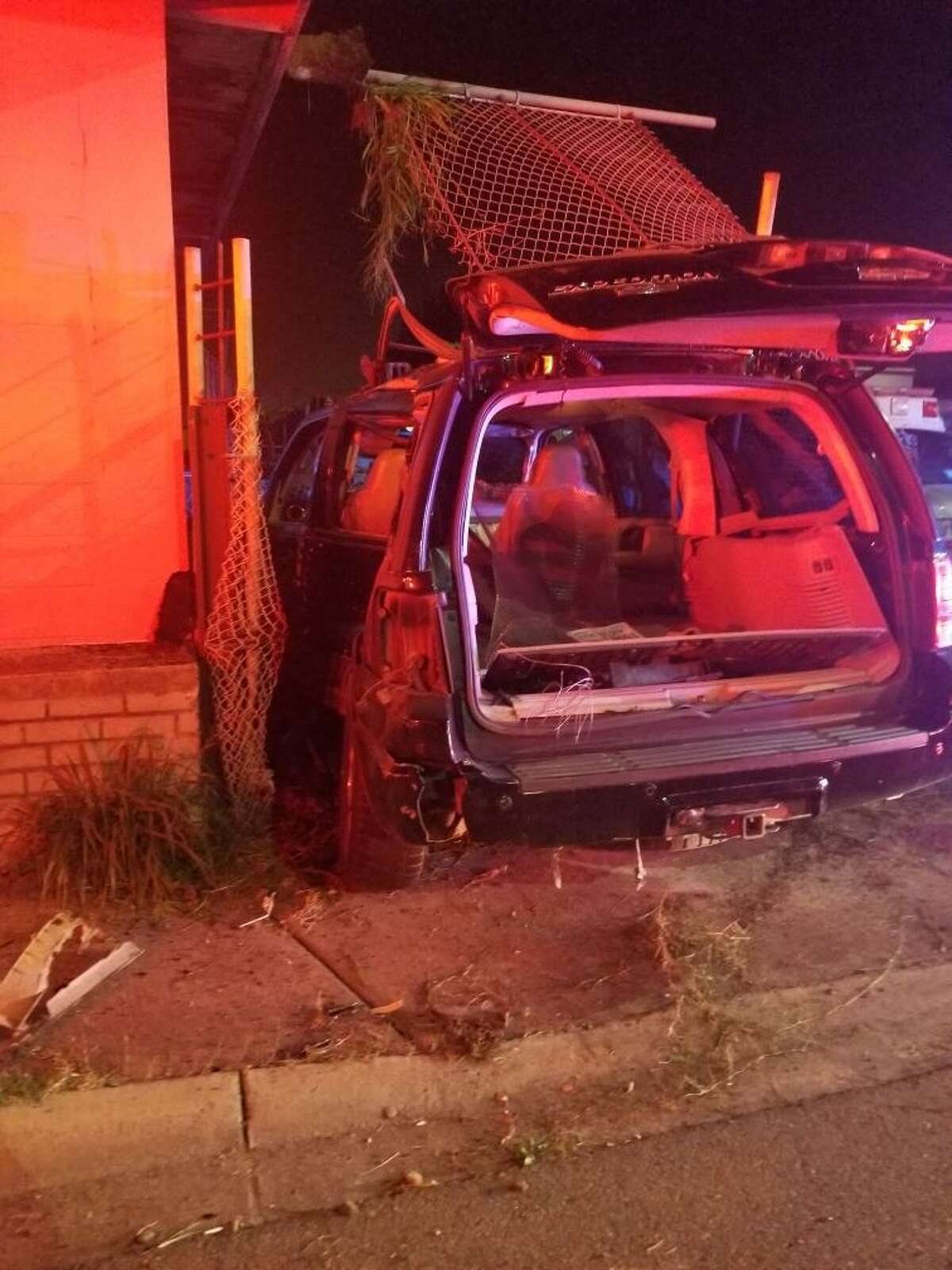 According to the Laredo Fire Department, a vehicle drove into a building on early Saturday morning.
