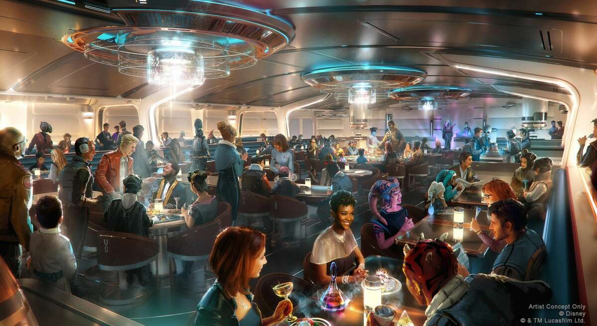 An artist rendering of Disney's Galactic Starcruiser