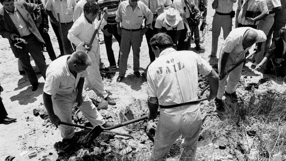 08/1973 - Search for Dean Corll victims on High Island. August 1973 The beach was one of several locations being searched for bodies of the mass murder sex and torture ring.