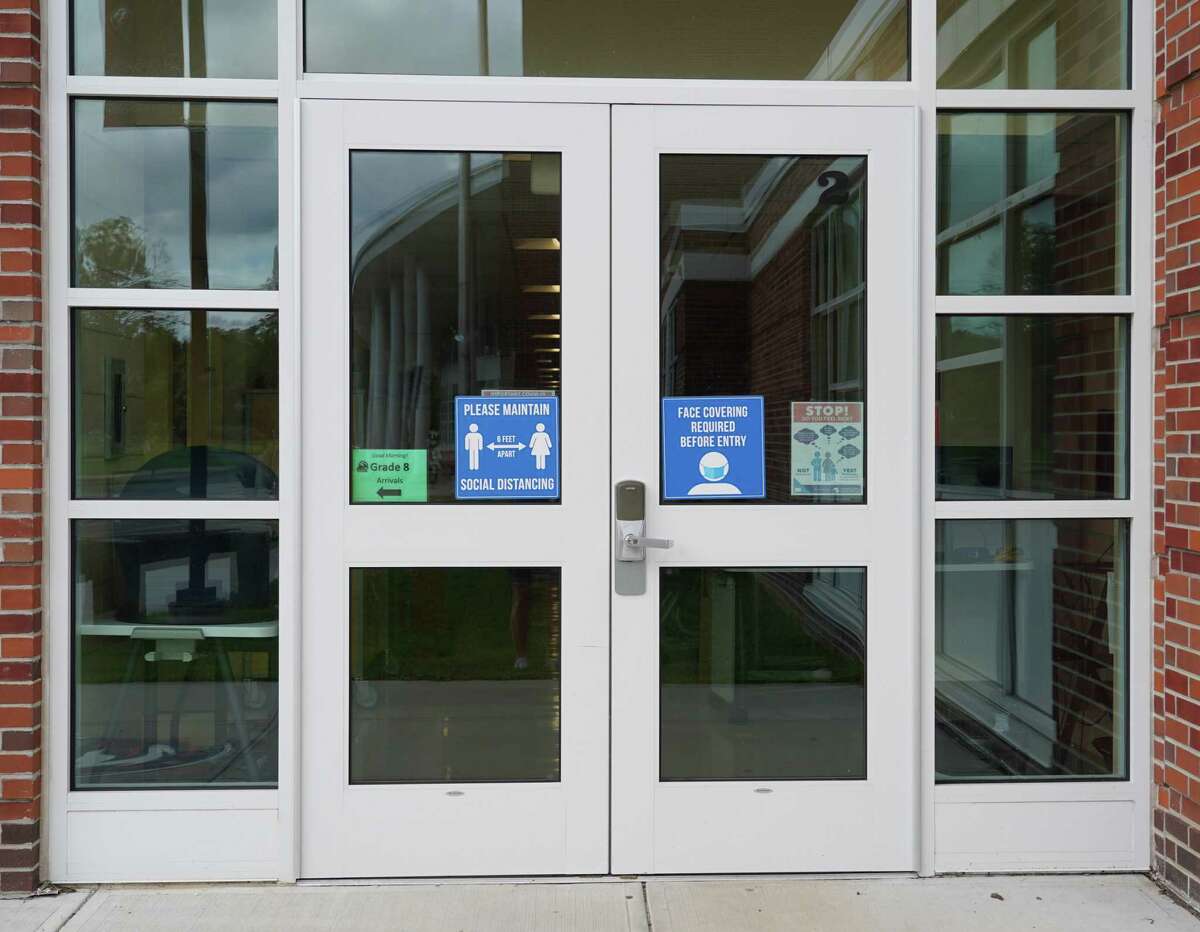 school entrance doors