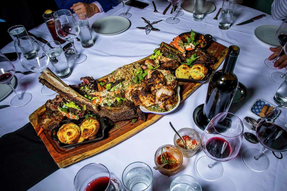 The "baller board" at Georgia James steakhouse is a whopping sampler platter (made for four or more diners) that represents a chef's selection of indulgences.