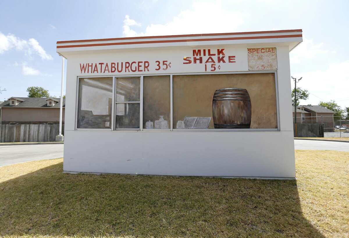 A replica of the original Whataburger in the parking lot of a Whataburger at 4126 South Staples Street, Wednesday, Aug. 10, 2016, in Corpus Christi.
