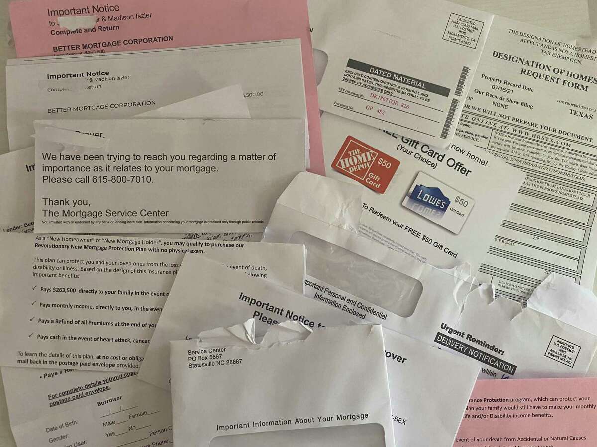 Some of the mail I received soon after buying my first house.