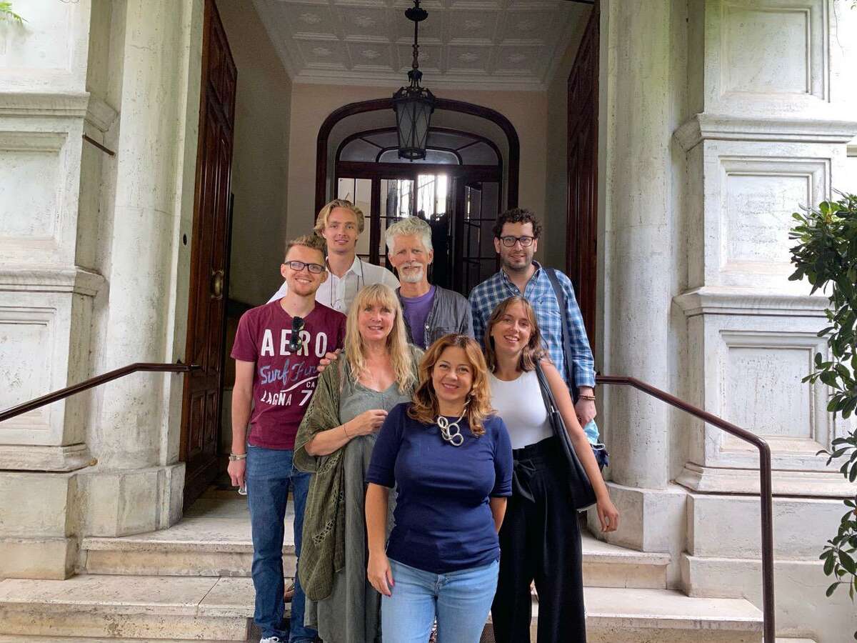 Connecticut Academy for the Arts in Torrington has received a grant to provide Italian studies to local students. The directors, John and Teresa Sullivan, traveled to Italy recently to visit the Centro Linguistico Italiano Dante Alighieri, in Rome. They are pictured with teachers at the school.