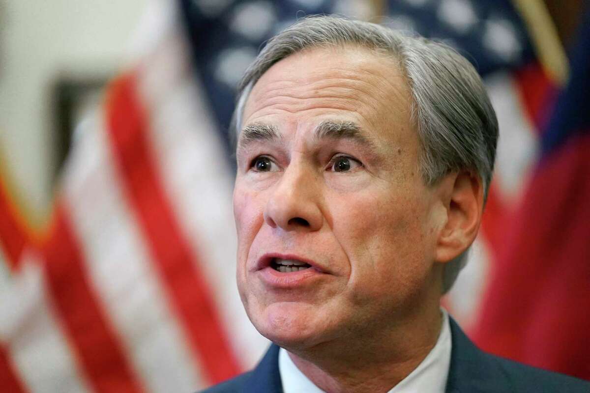In this Tuesday, June 8, 2021, file photo, Texas Gov. Greg Abbott speaks at a news conference in Austin, Texas.