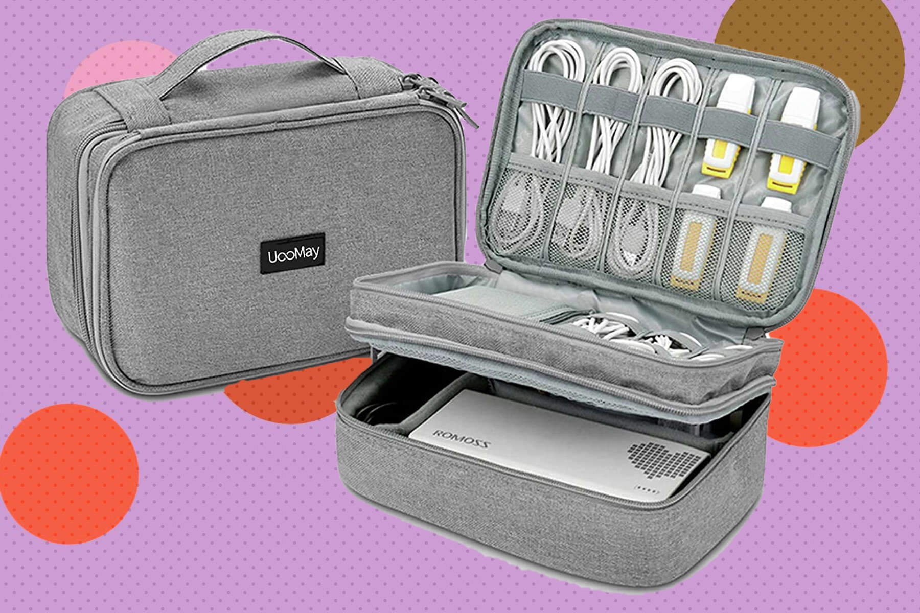 Keep cords, electronics, and jewelry organized with this multipurpose travel  kit