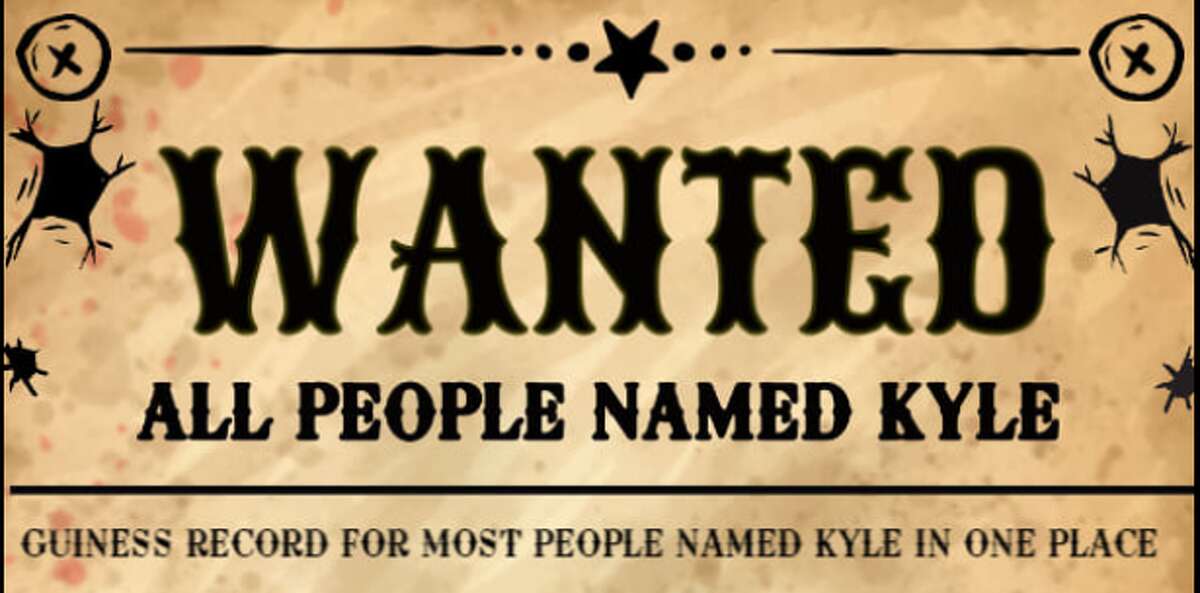 Over Labor Day weekend, the city of Kyle will attempt to set a Guinness World Record for gathering the most people named Kyle in one place.