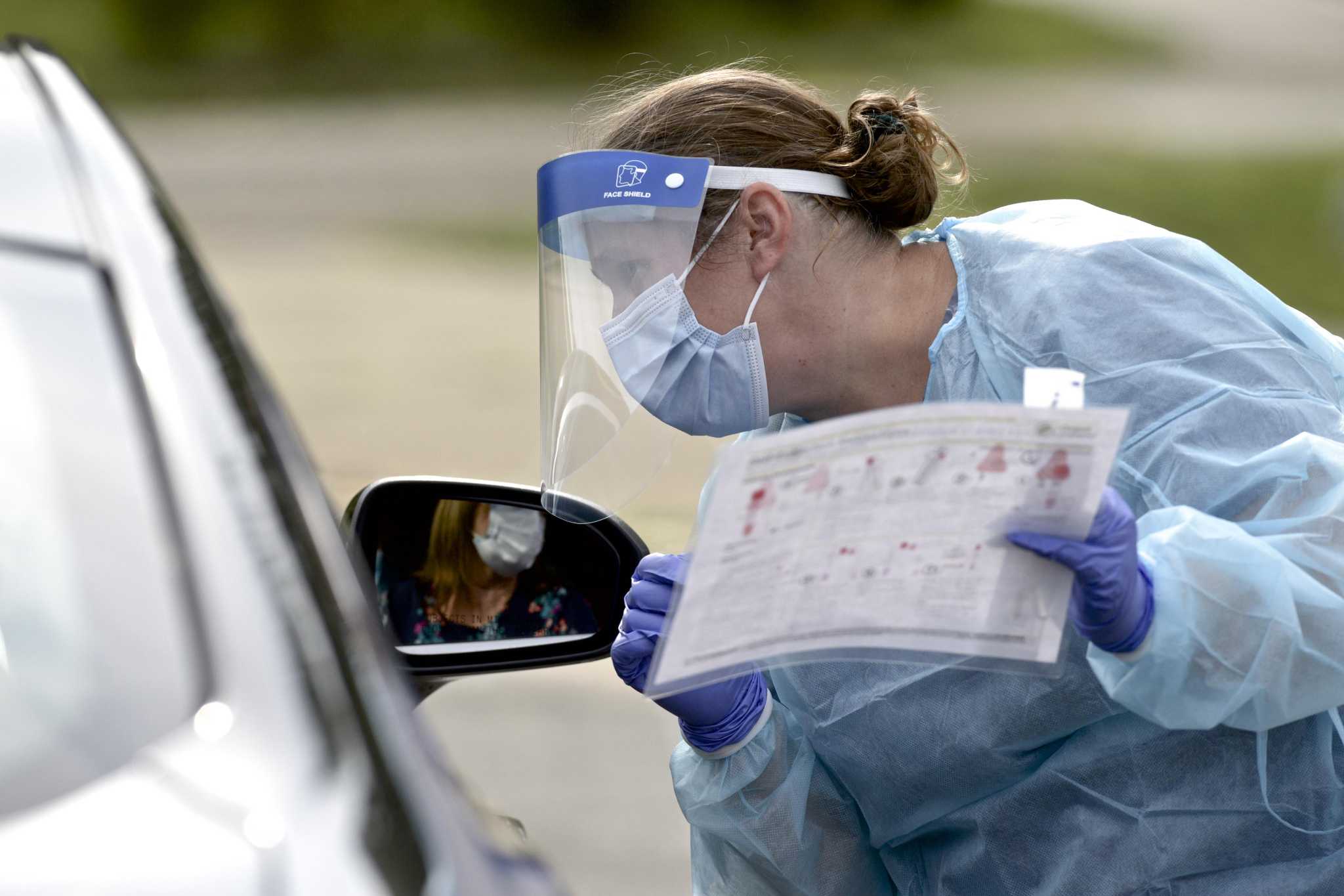 New Milford drivethru testing site opens for business as towns